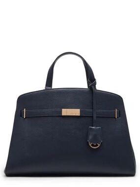 Anne Klein Large Belted Satchel IN NAVY